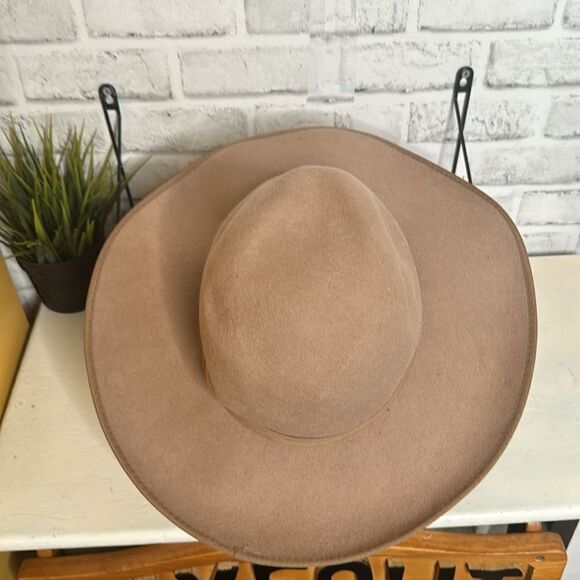 A New Day Brown Wool Wide Brimmed Hat - Picture 5 of 6